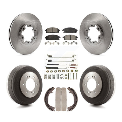 Rotors de frein avant et arrière, Kit de plaquettes et tambours semi-métalliques (7 pièces) pour Nissan Pathfinde