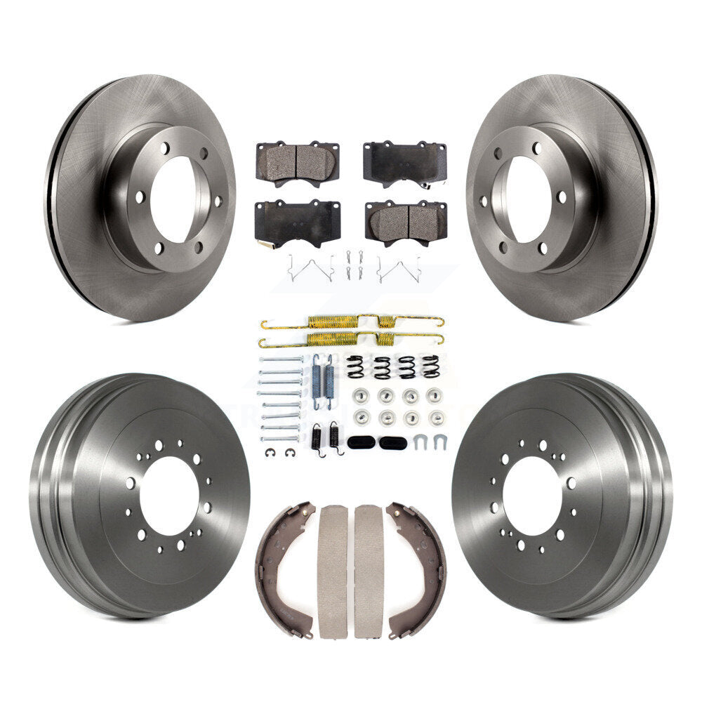 Kit de tambour à plaquettes semi-métalliques pour rotors de frein avant et arrière (7 pièces) pour Toyota Tundr 04-06