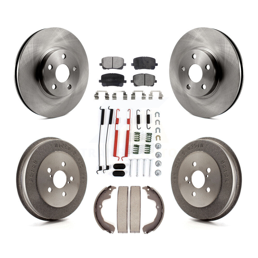 Kit de plaquettes et tambours semi-métalliques pour Rotor de frein avant et arrière (7 pièces) pour Toyota Matrix Vib