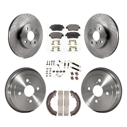 Rotors de frein avant et arrière, Kit de plaquettes et tambours semi-métalliques (7 pièces) pour Toyota Ech 01-05