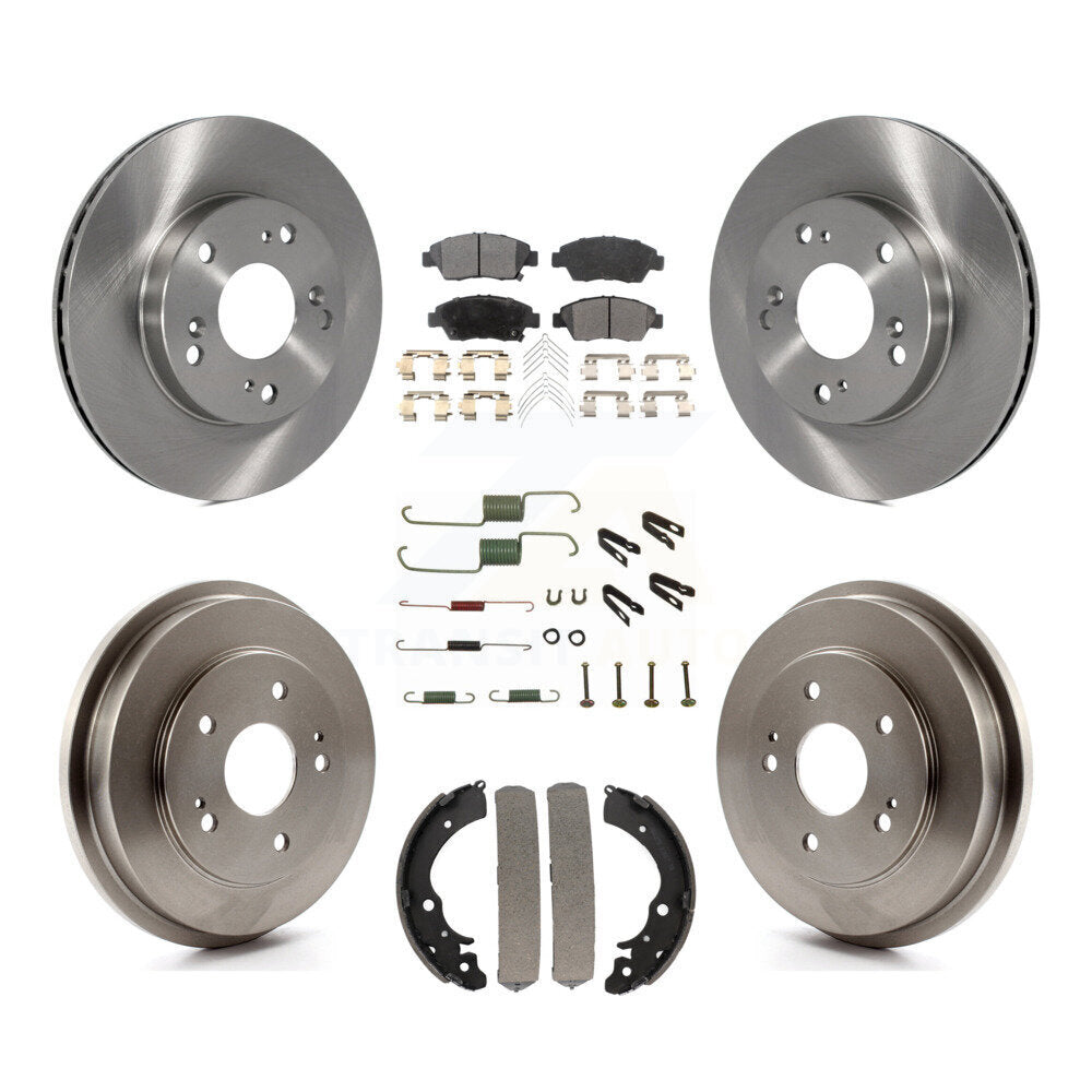 Kit de plaquettes et de tambour semi-métalliques de Rotor de frein avant et arrière (7 pièces) pour Honda Civic Hybri