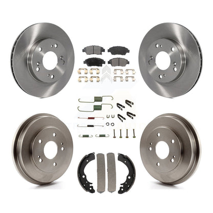 Kit de plaquettes et de tambour semi-métalliques de Rotor de frein avant et arrière (7 pièces) pour Honda Civic Hybri