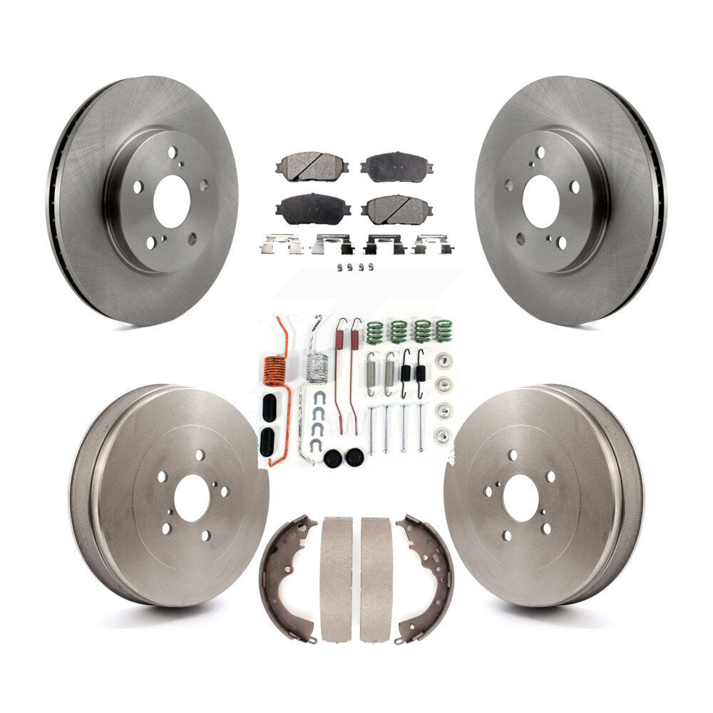 Kit de tambour à plaquettes semi-métalliques pour rotors de frein avant et arrière (7 pièces) pour Toyota Sienn 04-10