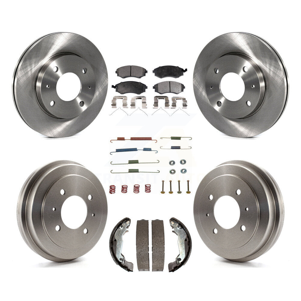 Kit de tambour à plaquettes semi-métalliques, Rotor de frein à disque avant et arrière (7 pièces) pour Hyundai Elantr
