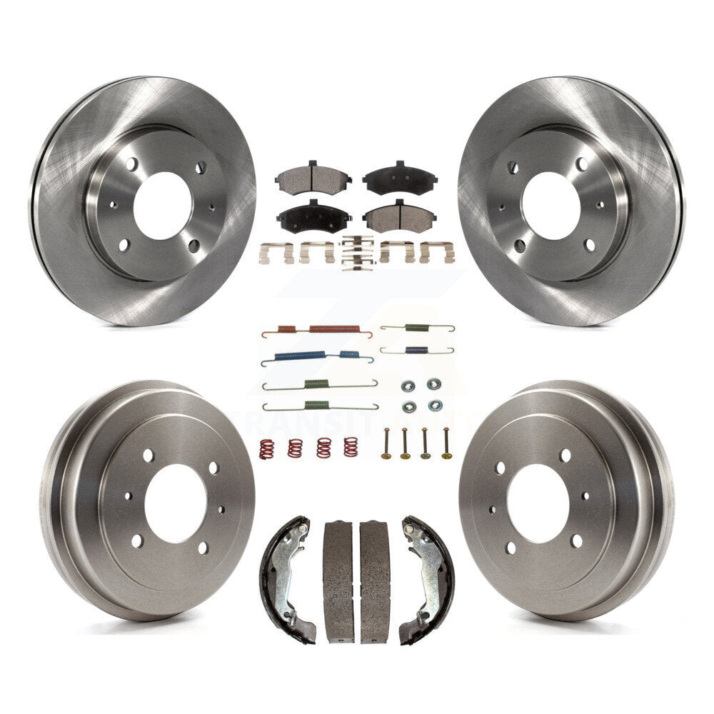 Kit de tambour à plaquettes semi-métalliques, Rotor de frein à disque avant et arrière (7 pièces) pour Hyundai Elantr