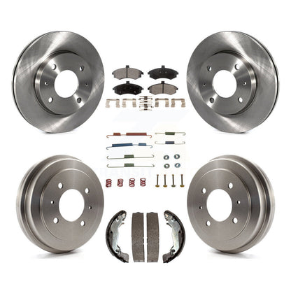 Kit de tambour à plaquettes semi-métalliques, Rotor de frein à disque avant et arrière (7 pièces) pour Hyundai Elantr