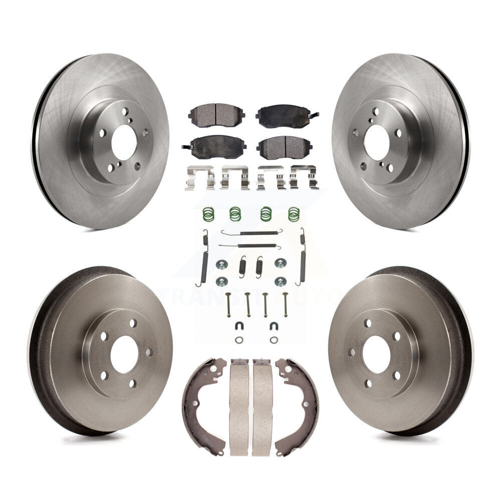 Kit de tambour à plaquettes semi-métalliques, Rotor de frein à disque avant et arrière (7 pièces) pour Subaru Foreste