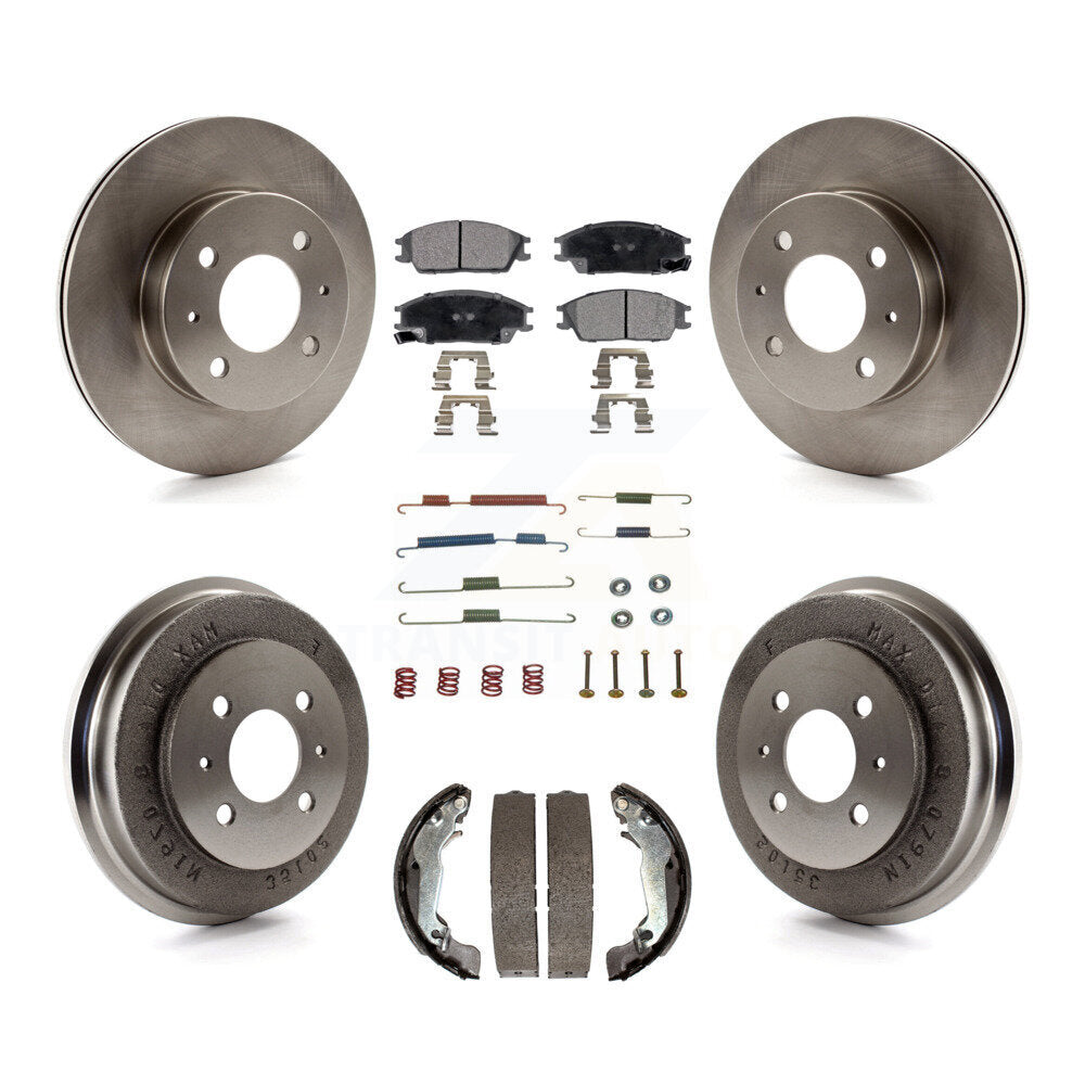 Kit de tambour à plaquettes semi-métalliques pour Rotor de frein avant et arrière (7 pièces) pour Hyundai Accen 03-05