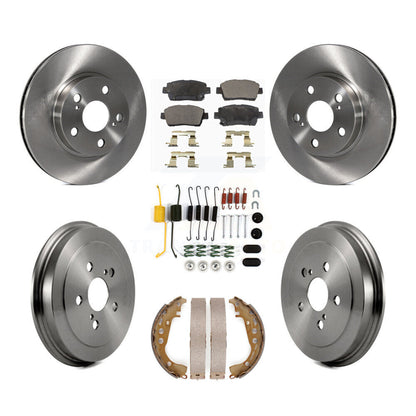 Kit de plaquettes et de tambour semi-métalliques pour rotor de frein avant et arrière (7 pièces) pour Toyota Priu 04-07