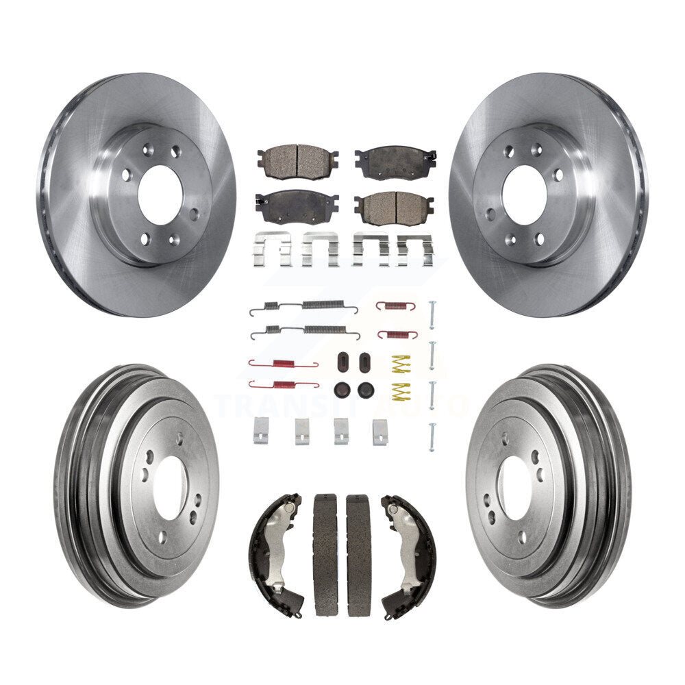 Kit de plaquettes et tambours semi-métalliques pour Rotor de frein avant et arrière (7 pièces) pour Hyundai Accent Ki