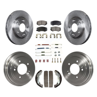 Kit de tambour à plaquettes semi-métalliques, Rotor de frein à disque avant et arrière (7 pièces) pour Hyundai Elantr
