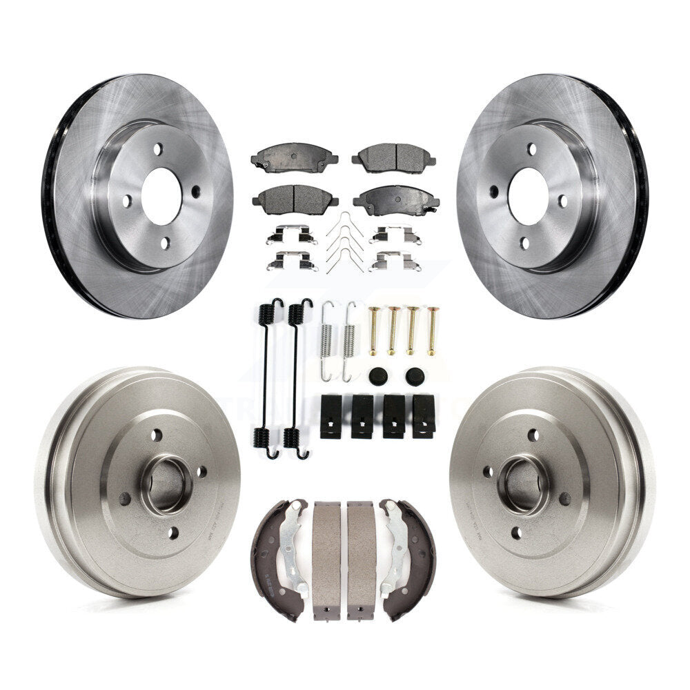 Kit de plaquettes et tambours semi-métalliques pour Rotor de frein avant et arrière (7 pièces) pour Nissan Micra Vers