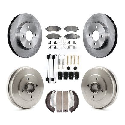 Kit de plaquettes et tambours semi-métalliques pour Rotor de frein avant et arrière (7 pièces) pour Nissan Micra Vers