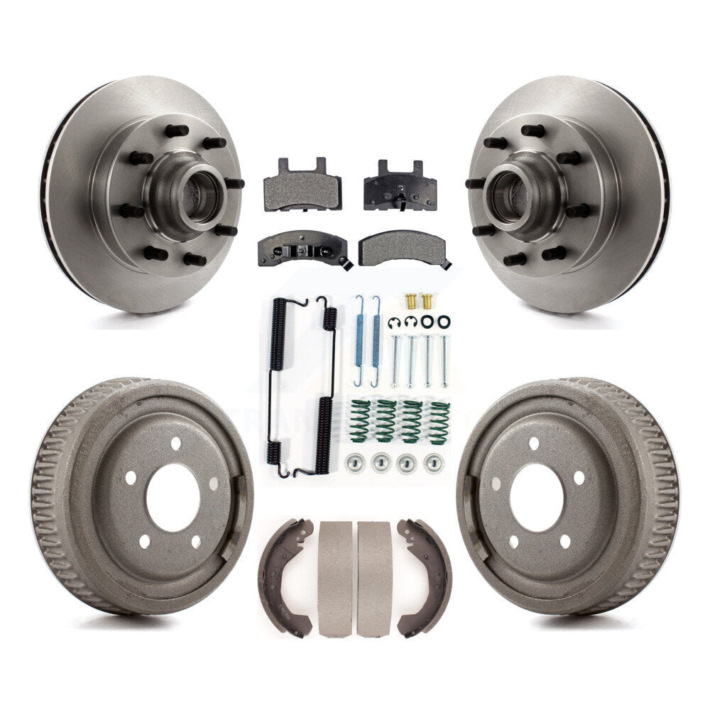 Kit de tampons et de tambour semi-métalliques de moyeu de Rotor de frein à disque avant et arrière (7 pièces) pour GMC Yuko