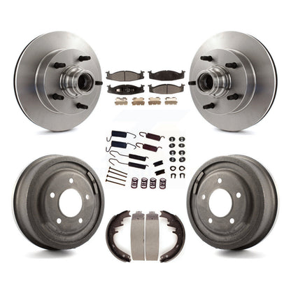 Kit de tambour de tampon semi-métallique de moyeu de Rotor de frein avant et arrière (7 pièces) pour Ford F-150 E-15