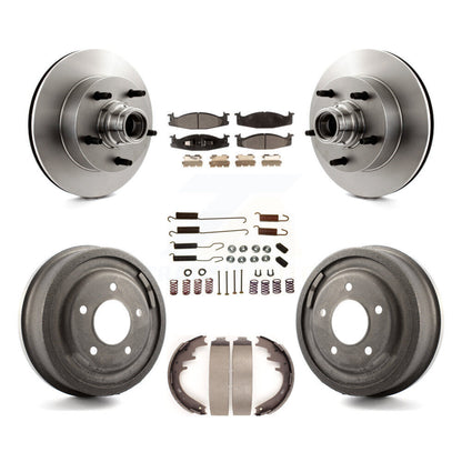 Kit de tambour à plaquettes semi-métalliques pour Rotor de frein avant et arrière (7 pièces) pour Ford E-150 Econolin