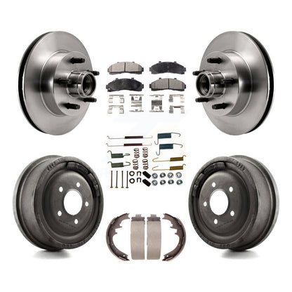 Rotors de frein avant et arrière, Kit de plaquettes et tambour semi-métalliques (7 pièces) pour Ford Ranger Mazd