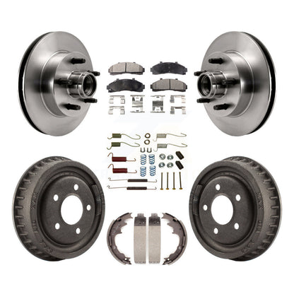 Rotors de frein avant et arrière, Kit de plaquettes et tambour semi-métalliques (7 pièces) pour Ford Ranger Mazd