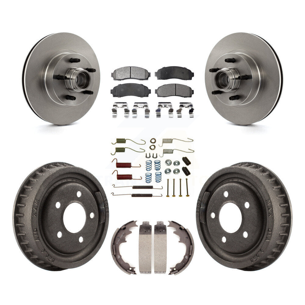 Kit de tambour à plaquettes semi-métalliques, Rotor de frein à disque avant et arrière (7 pièces) pour Ford Ranger RW