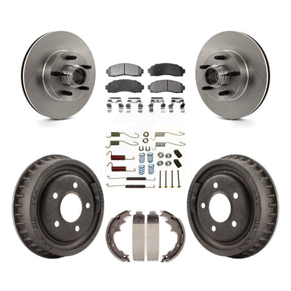 Kit de tambour à plaquettes semi-métalliques, Rotor de frein à disque avant et arrière (7 pièces) pour Ford Ranger RW
