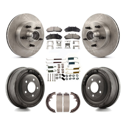 Kit de tambour à plaquettes semi-métalliques de moyeu de Rotor de frein à disque avant et arrière (7 pièces) pour Mazda B400