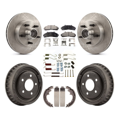 Kit de tambour à plaquettes semi-métalliques de moyeu de Rotor de frein à disque avant et arrière (7 pièces) pour Mazda B400