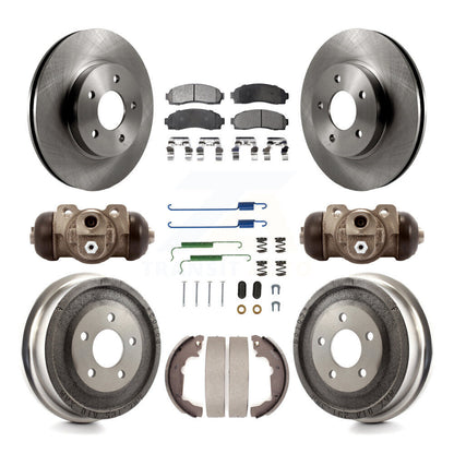 Rotors de frein avant et arrière, Kit de plaquettes et tambours semi-métalliques (9 pièces) pour Chevrolet Equino
