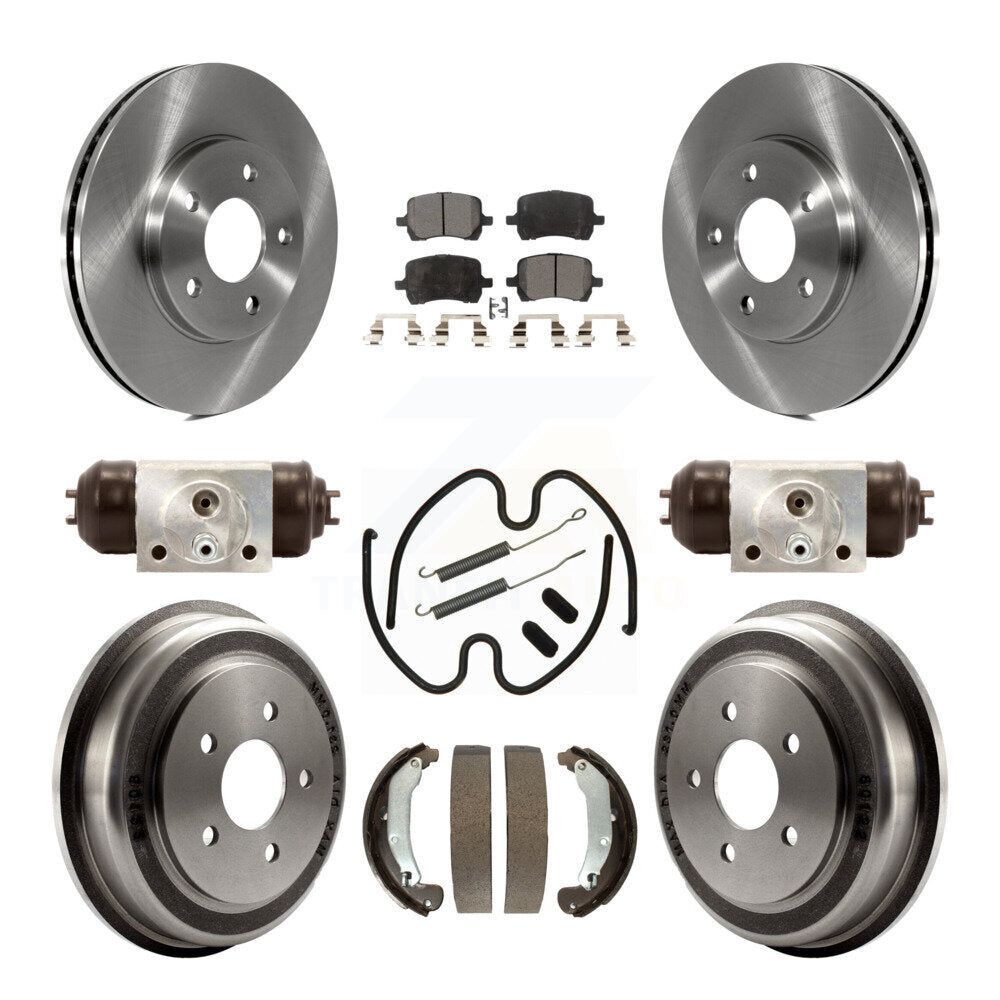 Rotor de frein à disque avant et arrière, Kit de plaquettes et de tambour semi-métalliques (9 pièces) pour Chevrolet HH