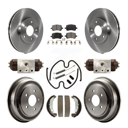 Rotor de frein à disque avant et arrière, Kit de plaquettes et de tambour semi-métalliques (9 pièces) pour Chevrolet HH