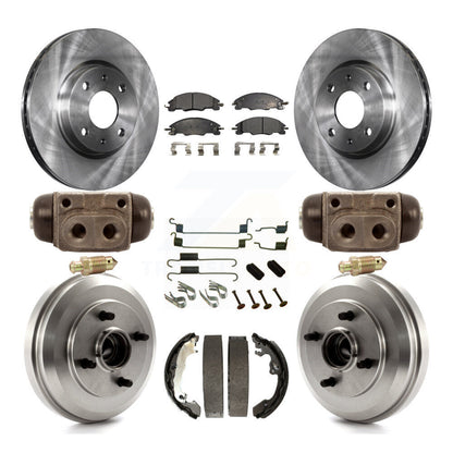 Kit de disques de frein à disque avant et arrière, plaquettes semi-métalliques et tambour (9 pièces) pour Ford Focu