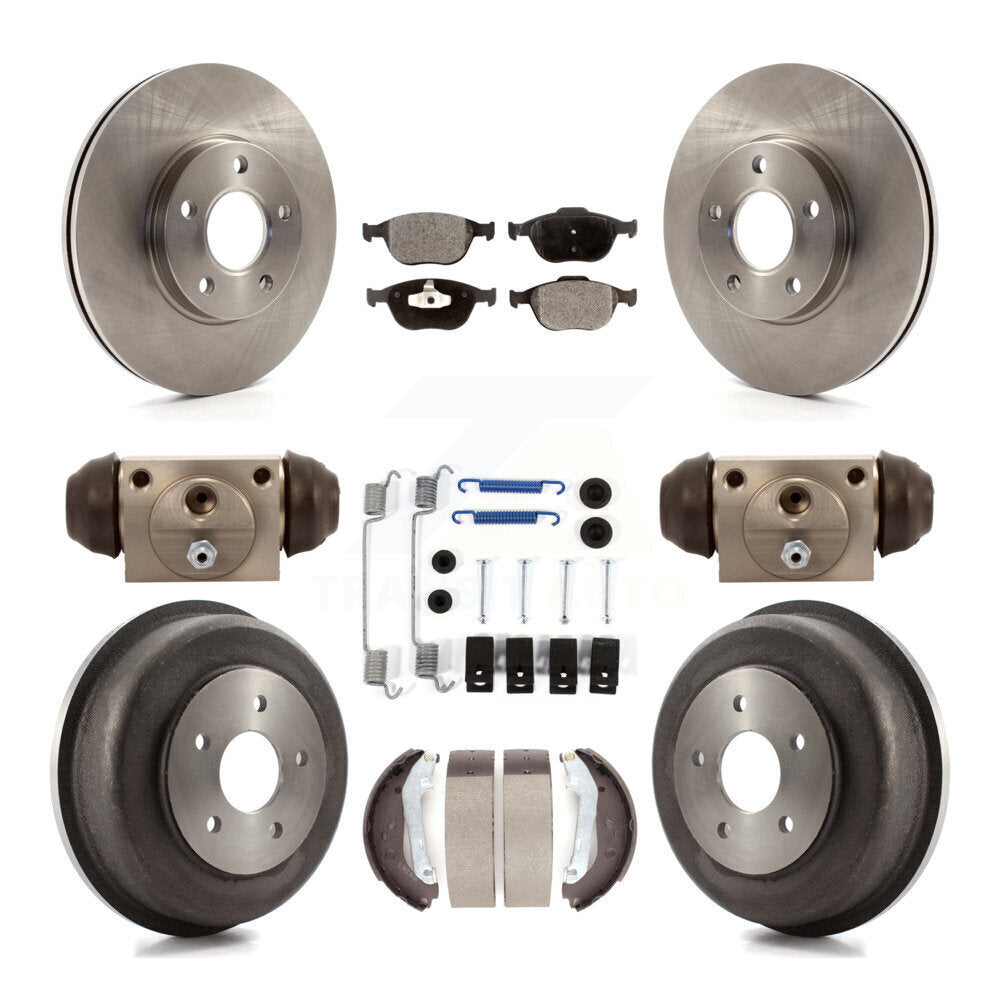 Kit de tambour à plaquettes semi-métalliques pour Rotor de frein avant et arrière (9 pièces) pour Ford Transit Connect