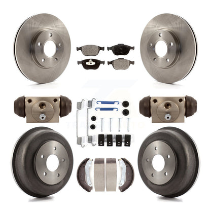 Kit de tambour à plaquettes semi-métalliques pour Rotor de frein avant et arrière (9 pièces) pour Ford Transit Connect