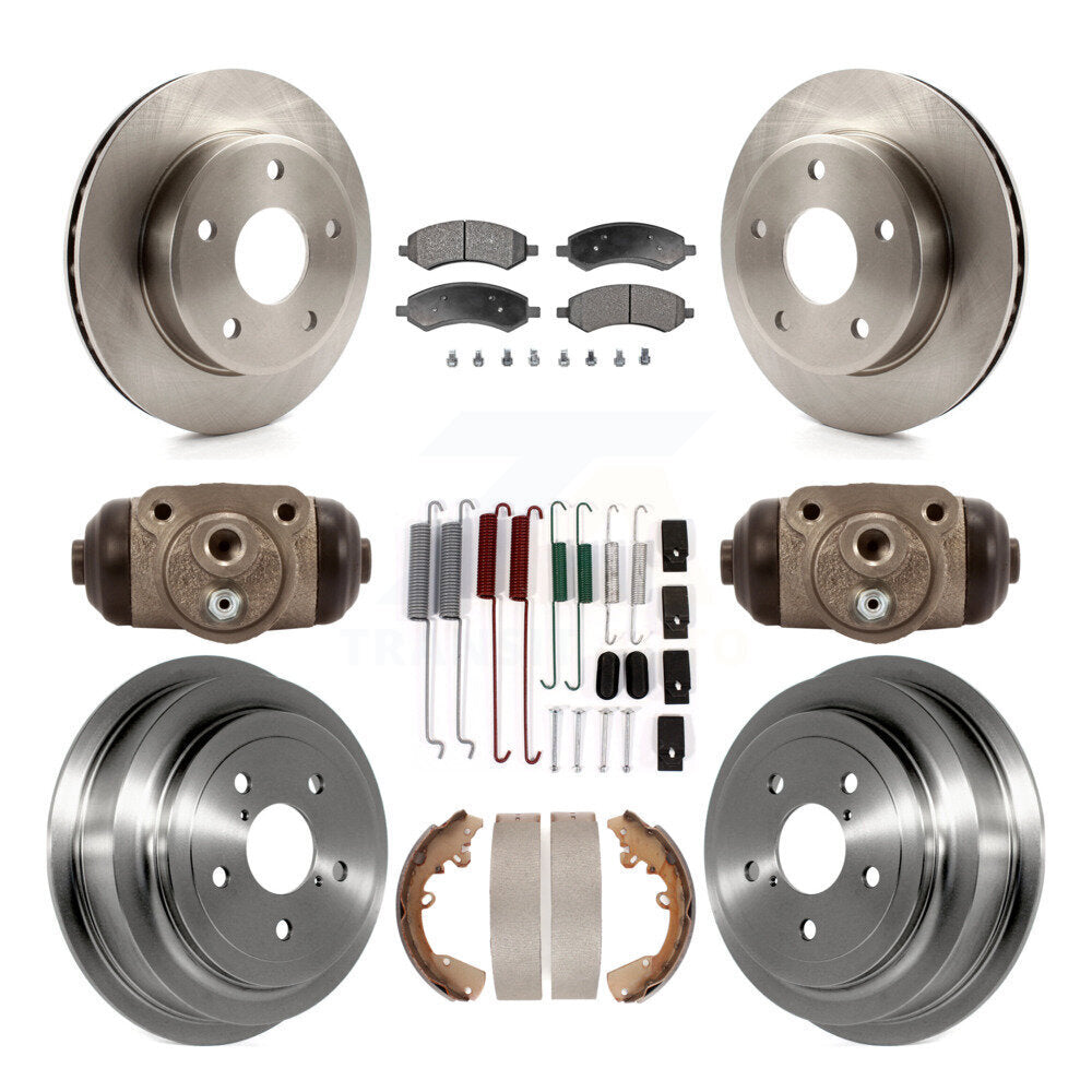 Kit de plaquettes et de tambour semi-métalliques pour Rotor de frein avant et arrière (9 pièces) pour Dakota Dodge Ra