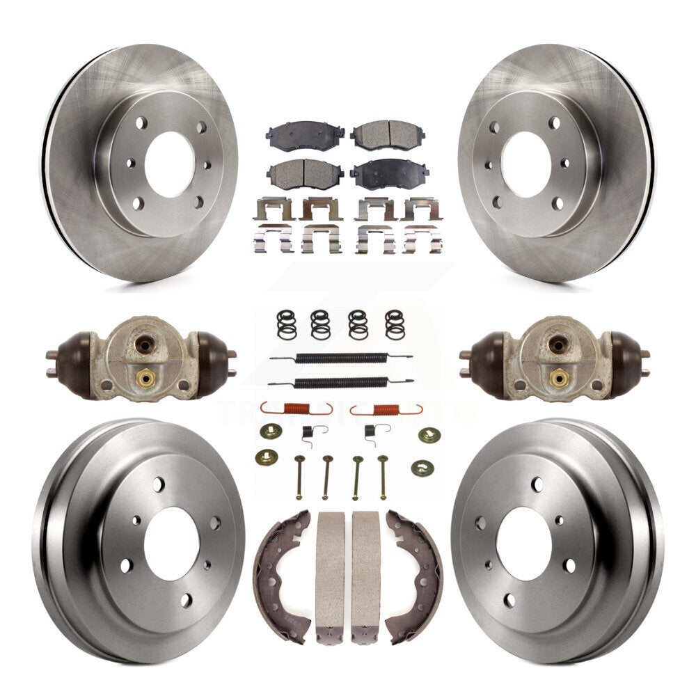 Kit de plaquettes et tambours semi-métalliques pour Rotor de frein avant et arrière (9 pièces) pour Nissan Sentra 1.8