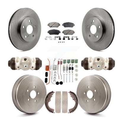 Kit de tambour à plaquettes semi-métalliques pour rotors de frein avant et arrière (9 pièces) pour Toyota Sienn 04-10
