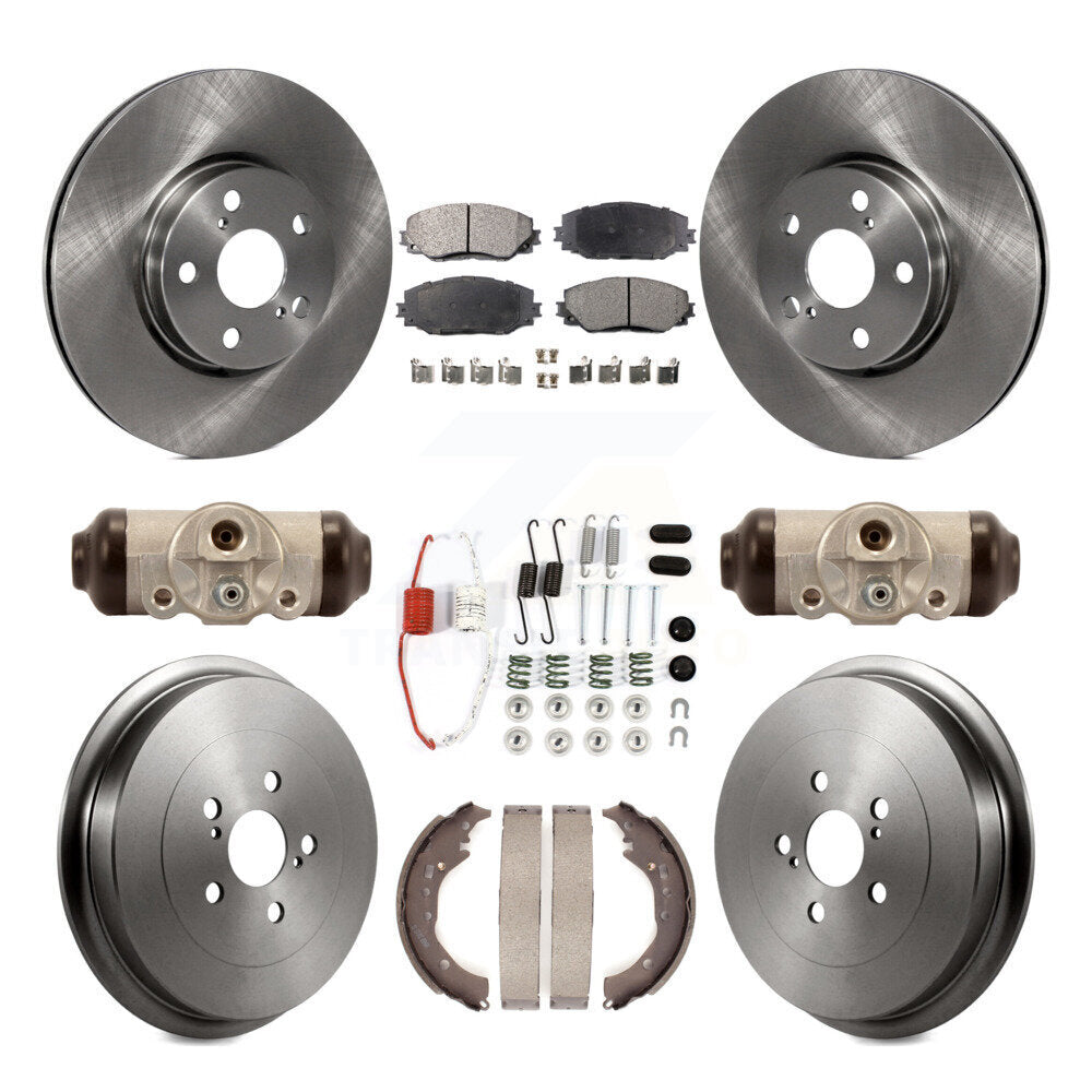 Kit de tambour à plaquettes semi-métalliques pour Rotor de frein avant et arrière (9 pièces) pour Toyota Coroll 09-13
