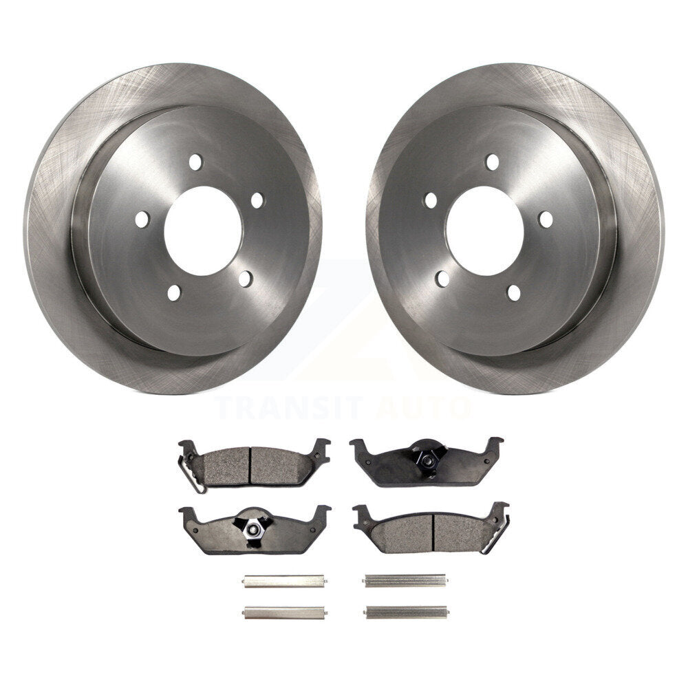 Kit de disques de frein à disque arrière et plaquettes semi-métalliques pour Ford F-150 K8F-102225