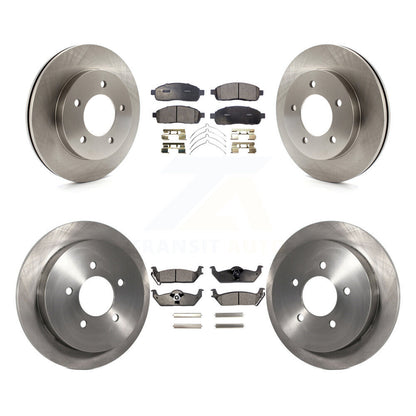 Kit de disques de frein à disque avant et arrière et plaquettes semi-métalliques pour Ford F-150 4WD 2004