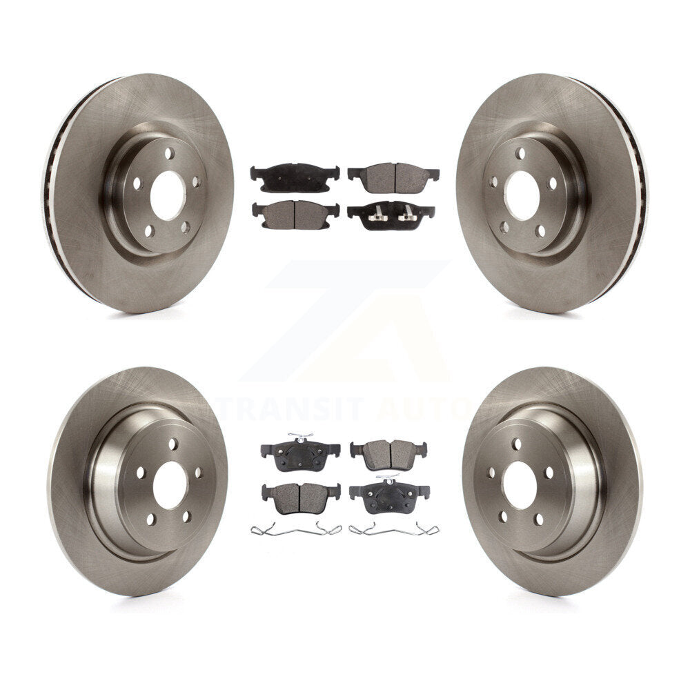 Kit de rotors de frein à disque avant et arrière et plaquettes semi-métalliques pour Ford Edge K8F-10223