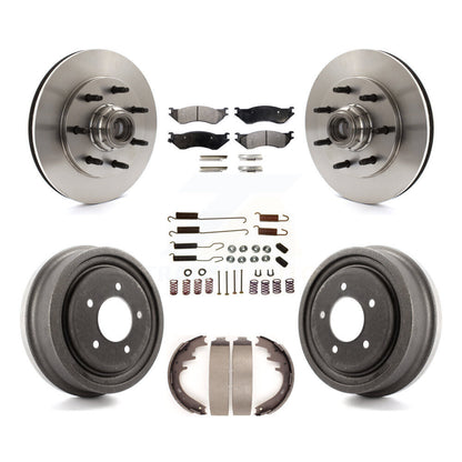 Kit de tambours à plaquettes semi-métalliques pour rotors de frein avant et arrière (7 pièces) pour Ford F-150 RW 1999