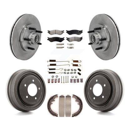 Kit de tambours à plaquettes semi-métalliques pour rotors de frein avant et arrière (7 pièces) pour Ford F-150 RW 1999