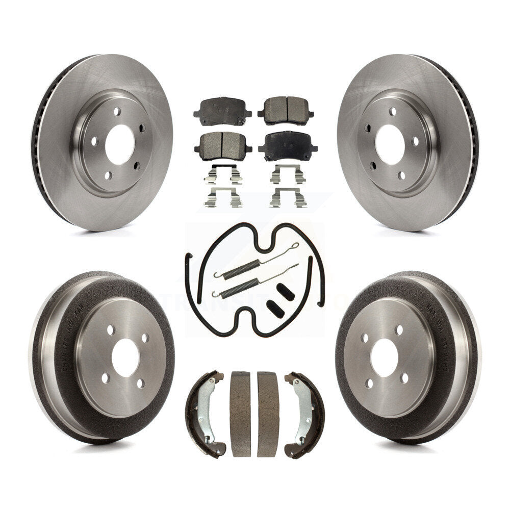 Kit de tambour à plaquettes semi-métalliques, Rotor de frein à disque avant et arrière (7 pièces) pour Pontiac Pursui