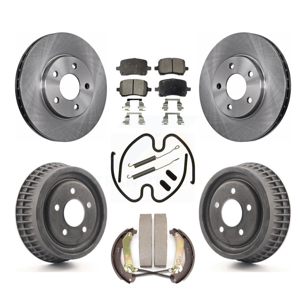 Kit de plaquettes et de tambour semi-métalliques, Rotor de frein avant et arrière (7 pièces) pour Chevrolet Malib