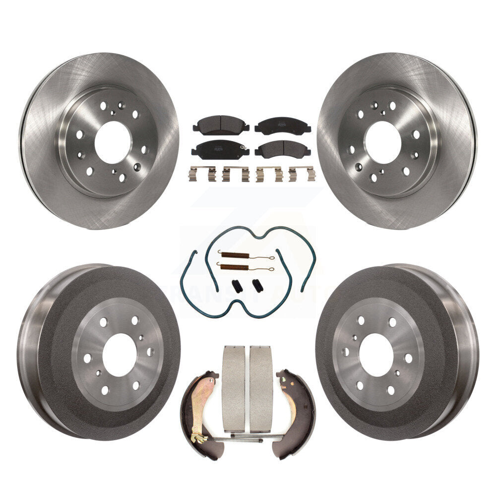 Kit de tambour à plaquettes semi-métalliques pour rotors de frein avant et arrière (7 pièces) pour Chevrolet Silverad