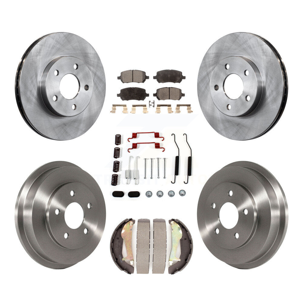 Kit de tambour à plaquettes semi-métalliques pour rotors de frein avant et arrière (7 pièces) pour Chevrolet Cobalt G