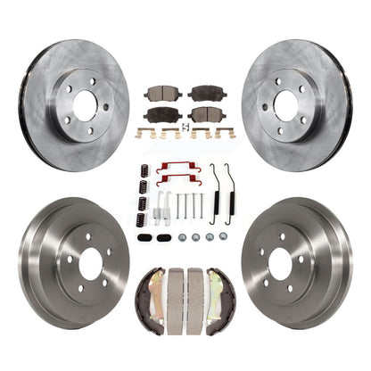 Kit de tambour à plaquettes semi-métalliques pour rotors de frein avant et arrière (7 pièces) pour Chevrolet Cobalt G