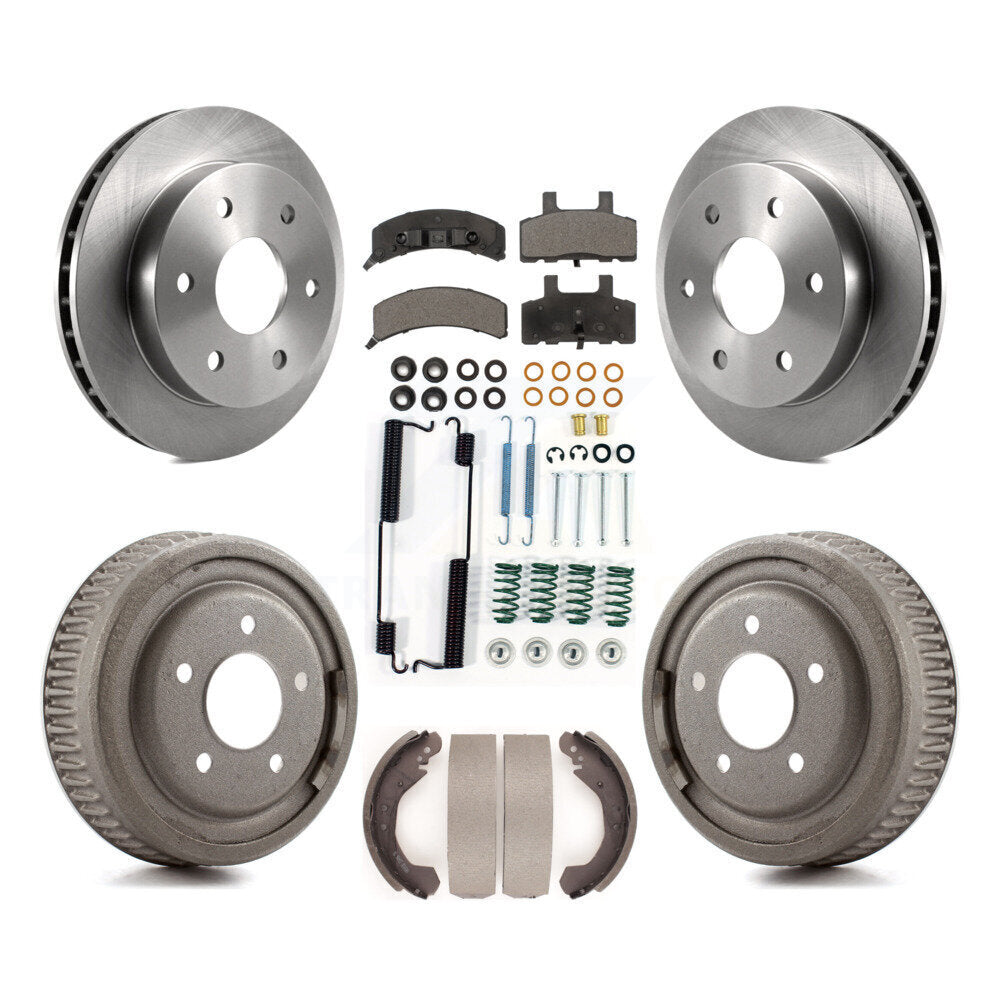 Rotor de frein à disque avant et arrière, Kit de plaquettes et de tambour semi-métalliques (7 pièces) pour GMC Yukon 4W