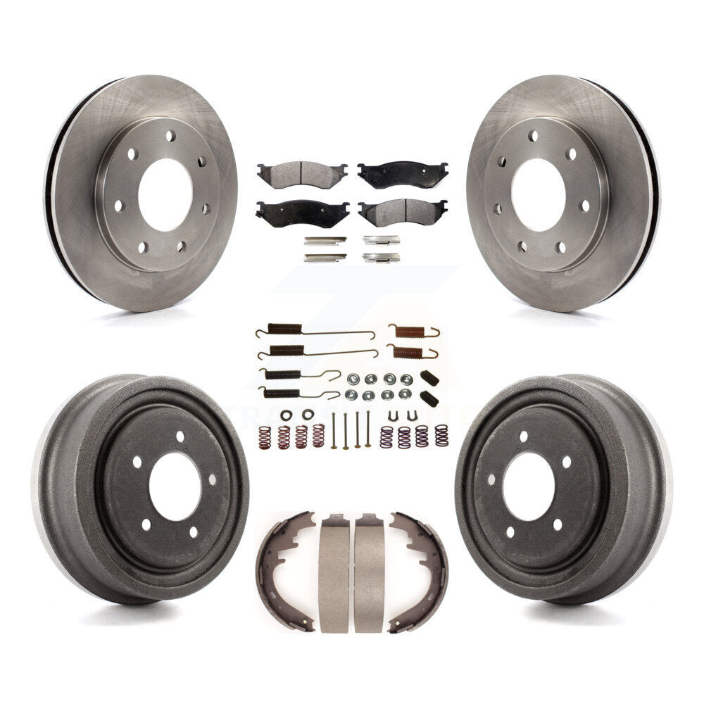 Kit de tambours à plaquettes semi-métalliques pour rotors de frein avant et arrière (7 pièces) pour Ford F-150 4W 1999