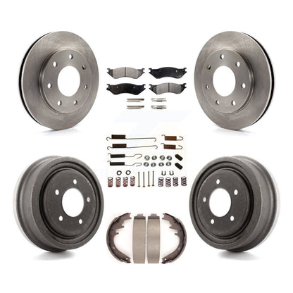 Kit de tambours à plaquettes semi-métalliques pour rotors de frein avant et arrière (7 pièces) pour Ford F-150 4W 1999
