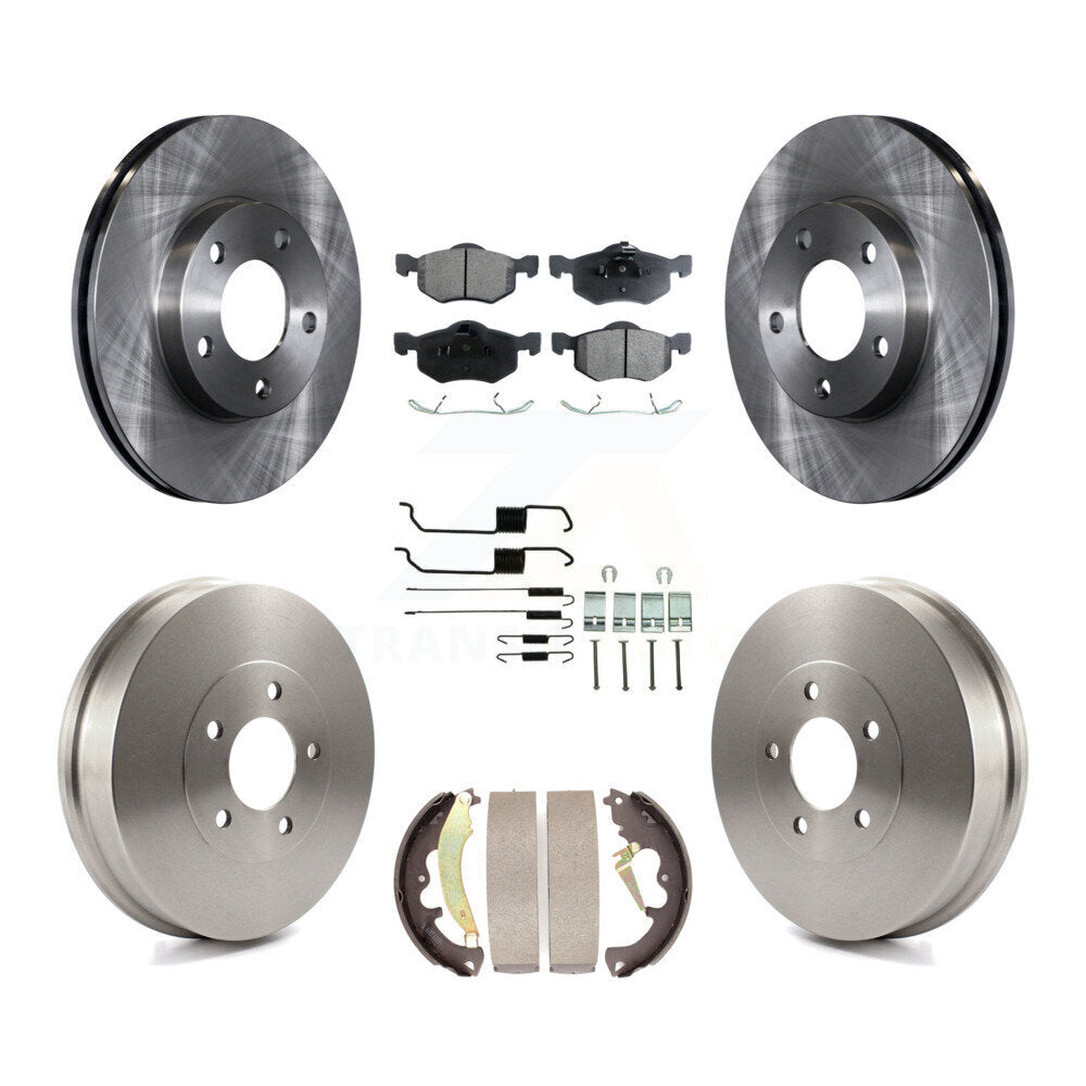 Kit de tambour à plaquettes semi-métalliques pour rotors de frein avant et arrière (7 pièces) pour Ford Escape Mercur